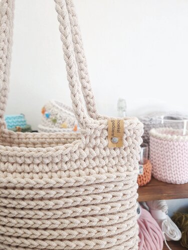 überarbeitet ***Häkelanleitung Tasche im Strickmuster 2.0***