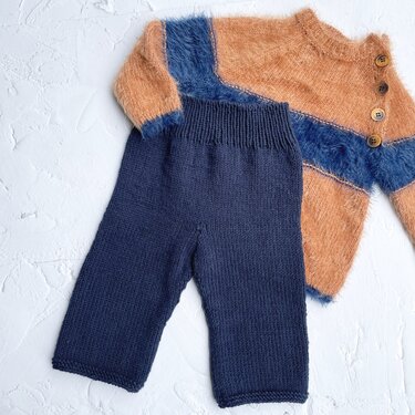 Strickanleitung Kinderhose L E N N Y Größe 68, 86/92 Baby