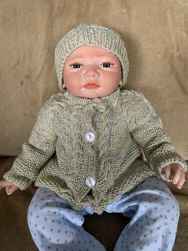 Anleitung Baby Jacke Jaluna , mit Mütze - Bild 9