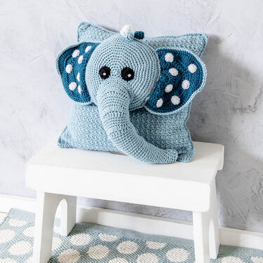 Lustige Tierkissen: Emil Elefant - Häkeln