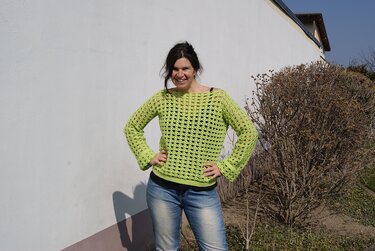 Oversize-Häkelpulli CASUAL (Gr. S/M, L/XL) - Bild 7