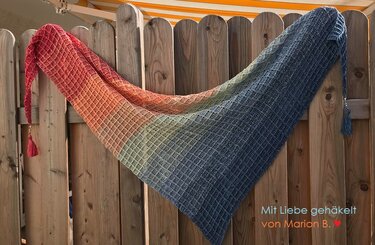 Häkelanleitung Tuch "Ruhrpott Sunrise" - auch für Männer