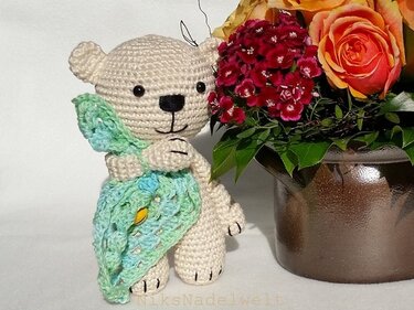 Häkelanleitung - Bärchen Kenny mit Schnuffeltuch