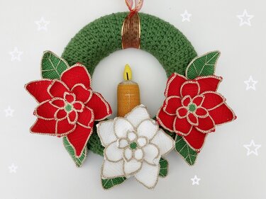 Häkelanleitung Türkranz Adventskranz Weihnachtsstern