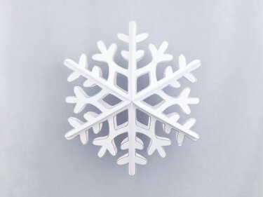 Schneeflocke, räumlich – Hängedekoration – Bastelvorlagen mit Anleitung - Basteln