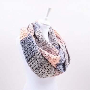 Lollipop Melange Cowl - Crochet