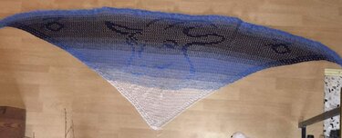 Motivtuch Steinbock, Sternzeichen, Dreieckstuch, Häkelanleitung - Bild 2