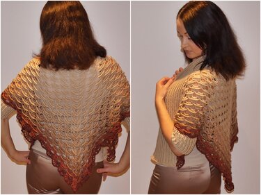 Häkelanleitung Seelenwärmer aus Dreiecktuch