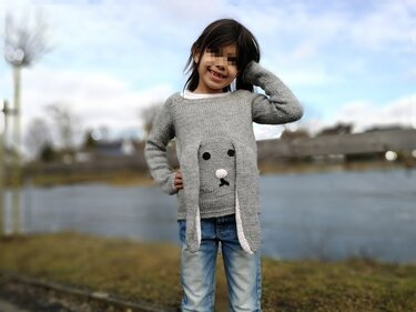 **Strickanleitung** Hasen Pulli 110/116