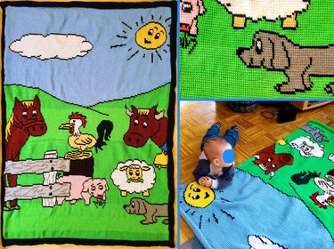 Krabbeldecke Bauernhoftiere