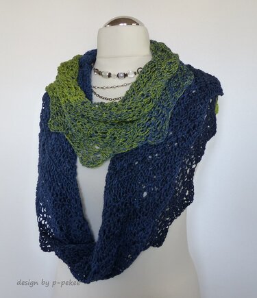 "Keny" gehäkelter Schal / Zackenloop - Häkeln