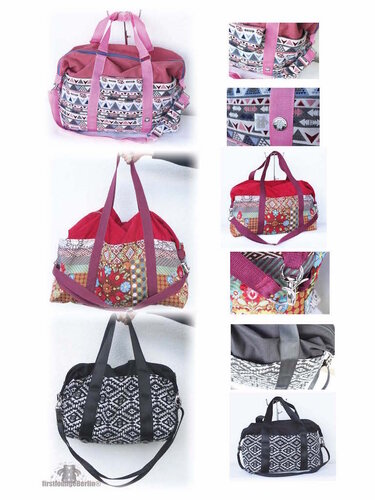 Jamie *** DragBag Reisetasche eBook Pdf-Datei Nähanleitung! Expressnähen ohne Schnittmuster-Ausdruck in 4 Größen S-XL firstloungeberlin