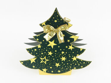 Geschenkverpackung – Tannenbäumchen – Bastelanleitung mit Vorlagen