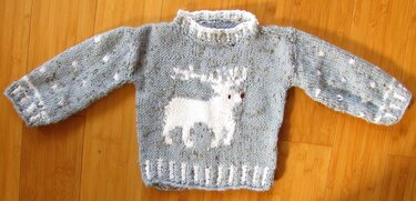 Strickanleitung       Babypulli _ Rentier