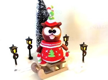 Häkelanleitung "Eulchen" Der kleine Weihnachts - Elf