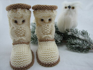 Strickanleitung Babystiefelchen "Eularia" in 4 Größen