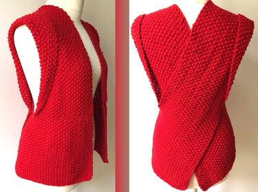 einfach und schnell gestrickte  Weste "X" - Stricken