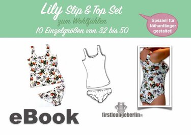 Lily Jersey Slip & Tank Top Schlüpfer Unterwäsche Set Home Wear - Nähen