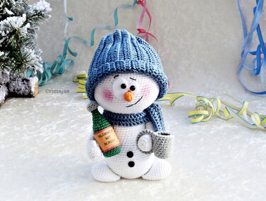 Schneemann – beschwipster Egon - Häkelanleitung