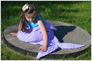 - AQUARIA - Meerjungfrauen Decke, in 12 Größen häkeln, super für Anfänger, Flossendecke, Meerjungfrau - Bild 11