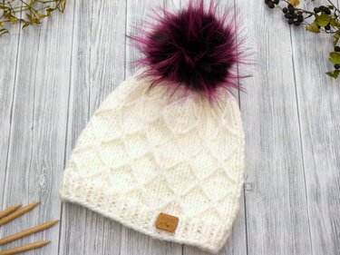 Strickanleitung - Mütze stricken - Waffel-Beanie - No.104