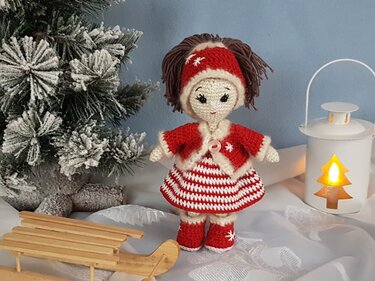 Häkelanleitung Puppenkleidung, Paulina Winteroutfit