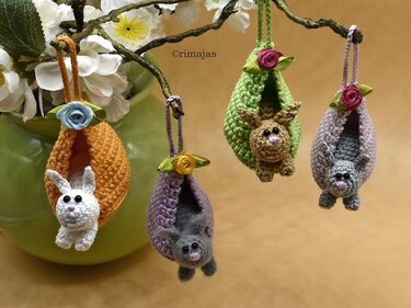 Häkelanleitung - "Häschen-Anhänger" - Ideal für Wollreste!