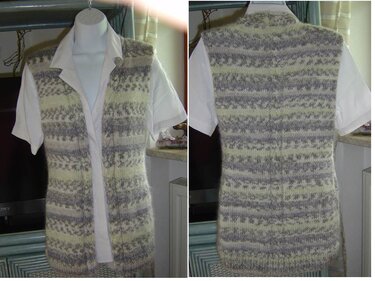 Kurzanleitung Damen-Strickweste mit Mohair - Bild 4
