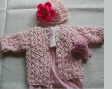 Baby Häkeljacke in Noppenmuster Gr. 62 – 68 cm - Häkeln