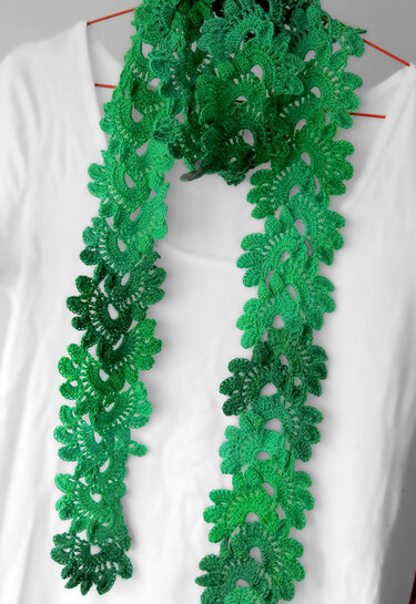 Häkeldiagramm - Queen Anne Scarf - Häkeln