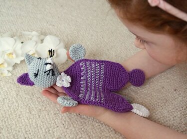 Häkelanleitung Schmusetuch Kätzchen