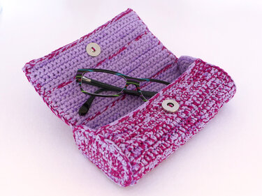 Mod. 005 - Häkelanleitung - Brillenetui mit Zopfmuster - Bild 4