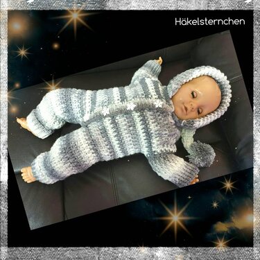 Häkelanleitung - Baby oder Puppen Overall "Zipfelzwerg" gehäkelt - Bild 2
