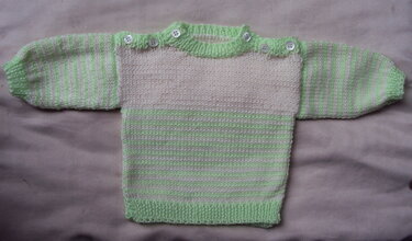Babypullover 0-3 Monate - Stricken