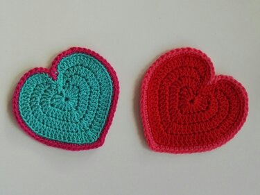 Häkelanleitung Herz Applikation