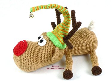 Reindeer "Rednose" -- Crochet Pattern by Haekelkeks®