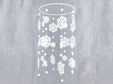 Schneeflocken-Mobile – Bastelvorlagen mit Anleitung - Basteln