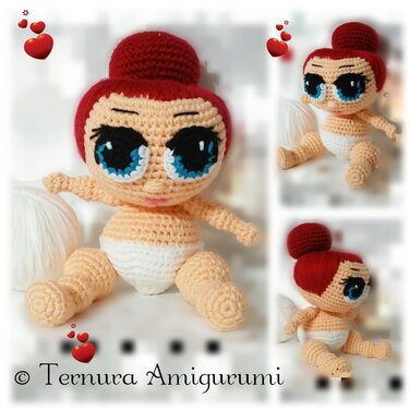 Crochet pattern doll baby pdf english- detsch- dutch