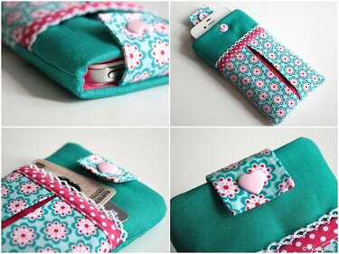Handytasche mit Kellerfalte "Mirabelle" - Nähen