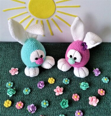 Hasen "Eierhasi Tips und Tapsi " - Häkeln