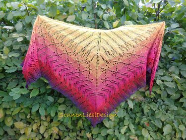 Strickanleitung Tuch "Tag küsst Nacht"