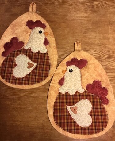 Hühnertopflappen "Ei oder Henne?" was war zuerst da? - Nähen