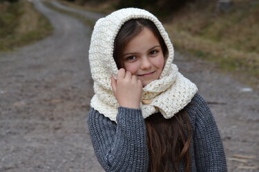 - LANA - Kapuzenschal alle Größen häkeln, Schal mit Kapuze, Scoodie, Hoodie, Kapuze unisex - Bild 2