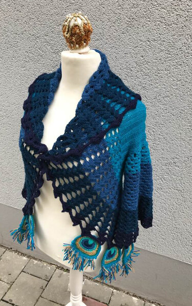 Peacock Feather Jacket - Crochet
