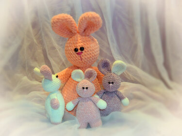 weicher Hase groß oder klein zum kuscheln schnell gehäkelt - Häkeln