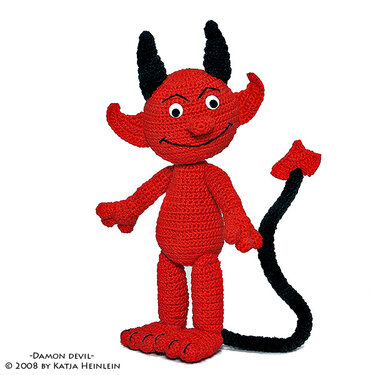 Damon Devil, PDF crochet pattern tutorial fantasy file download stuff