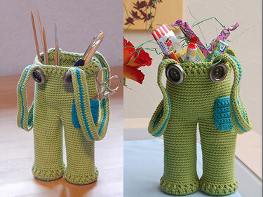 Häkelanleitung Allzweckhose Ostern Deko Utensilo