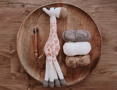 Häkelanleitung Schlenkertier Giraffe Sophie