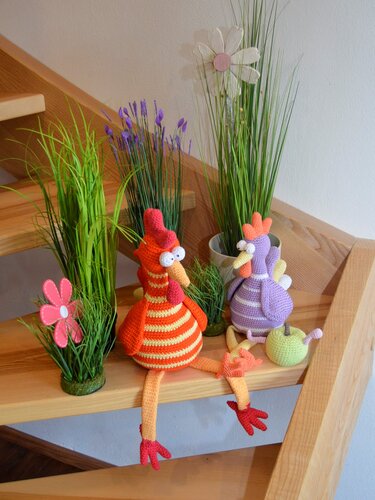 XL Gockel GLUPSCHI Kantenhocker Hühner Hahn Ostern Frühlingsdeko - Bild 13