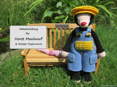 Häkelanleitung Horst Maulwurf & Rüdiger Regenwurm